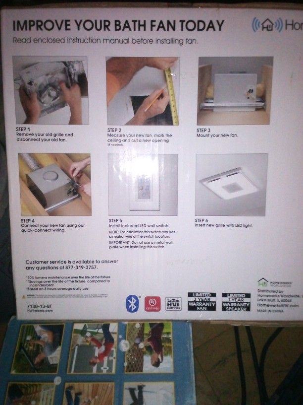 Exhaust Fan With Bluetooth Speaker 