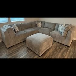 Gray 6 Piece Modular Sectional Couch