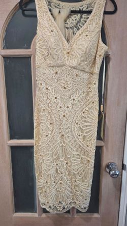 Cream Lace Bodycon Midi Dress