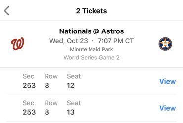 Game 2 Houston Astros vs Washington Nationals