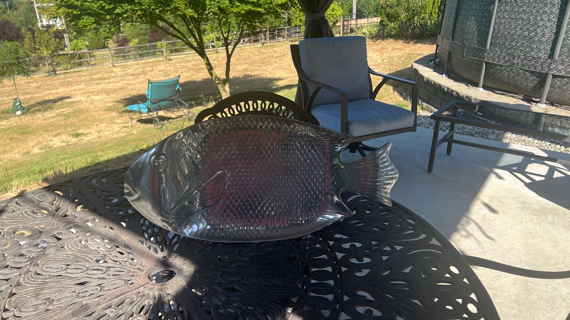 Pewter looking Fish Platter