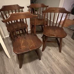 Set of 4 Hunt Country Furniture - Semi Bow Mates Chairs