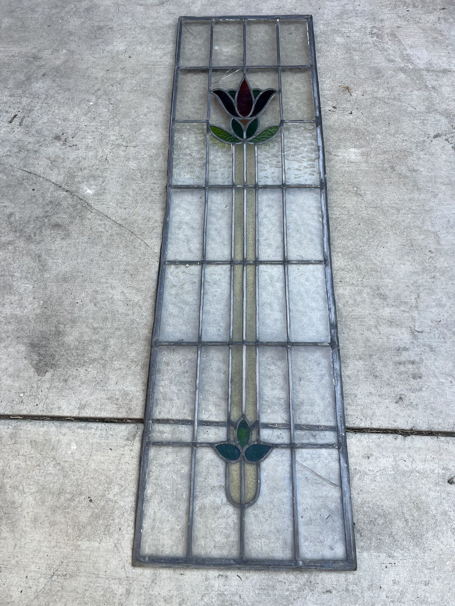 Vintage Stain Glass Piece 64x18”