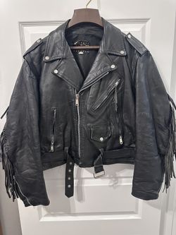 Men's Fringe Leather Motorcycle Jacket