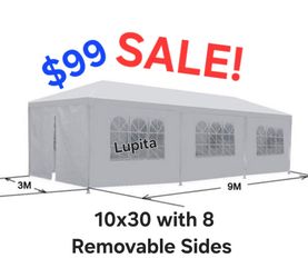 Canopy Party Tent 10x30 White Gazebo Wedding Parties Tent Canopy Used With Sides -(FOR SALE) Carpa