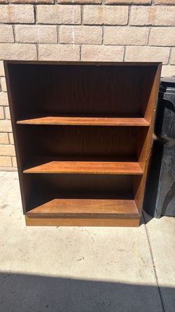 Wood Bookcase with 3 Shelves