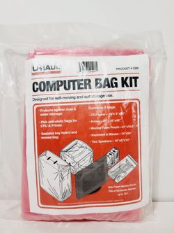 U-Haul Computer Bag Kit Includes 1 CPU Tower Bag, 1 Printer Bag, 1 Monitor Bag, 1 Keyboard + Mouse Bag