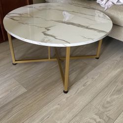Faux Coffee Marble Table 