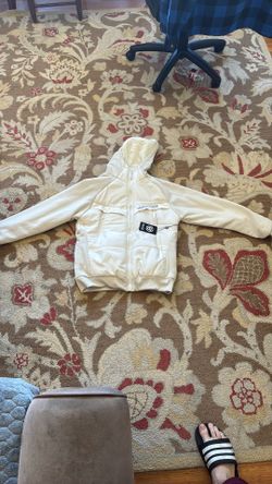 White Zip Up Rain Jacket