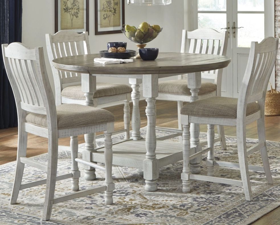 Rustic Round Counter-Height Dining Table