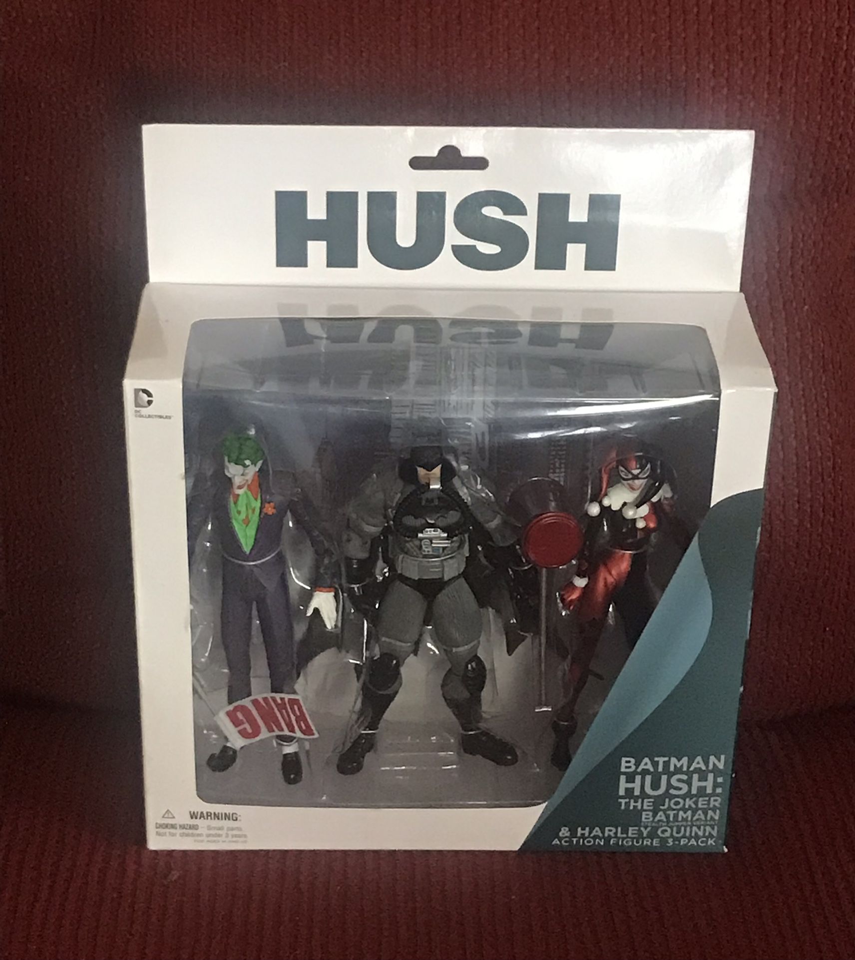 BATMAN DC Collectibles HUSH 3 Pack Action Figure JOKER HARLEY QUINN