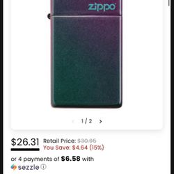 Zippo Purple/black Iridescent lighter