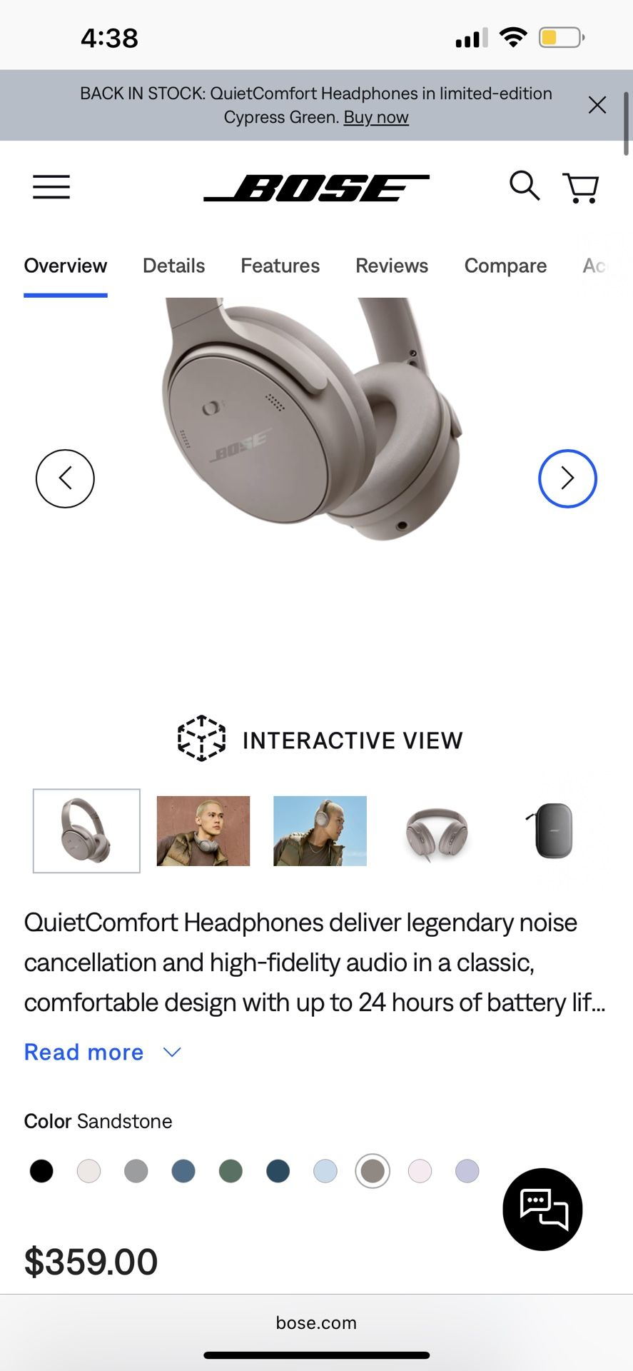 Bose Quite Comfort Headphones