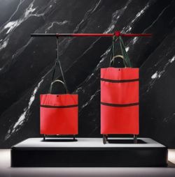 Collapsible Cart & Basket Red Or Green