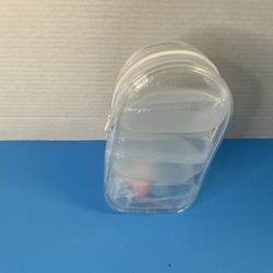 Clear White zippered Pouch 