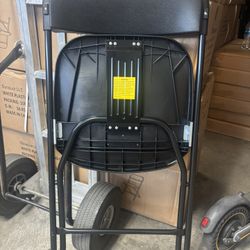 Folding Black Chairs 