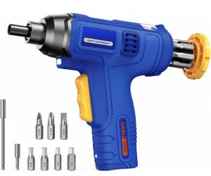 New in Box 6NM 4V Rechargeable Cordless Electric Screwdriver with Built-In Bit Storage
