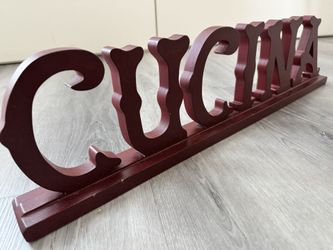 Wooden Cucina Sign