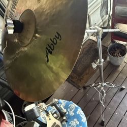 Crash Cymbal 18inch,  Bass Drum Pedal, Cymbal Stand. $80 