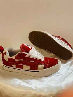 Red Checkered Knu Skool Vans