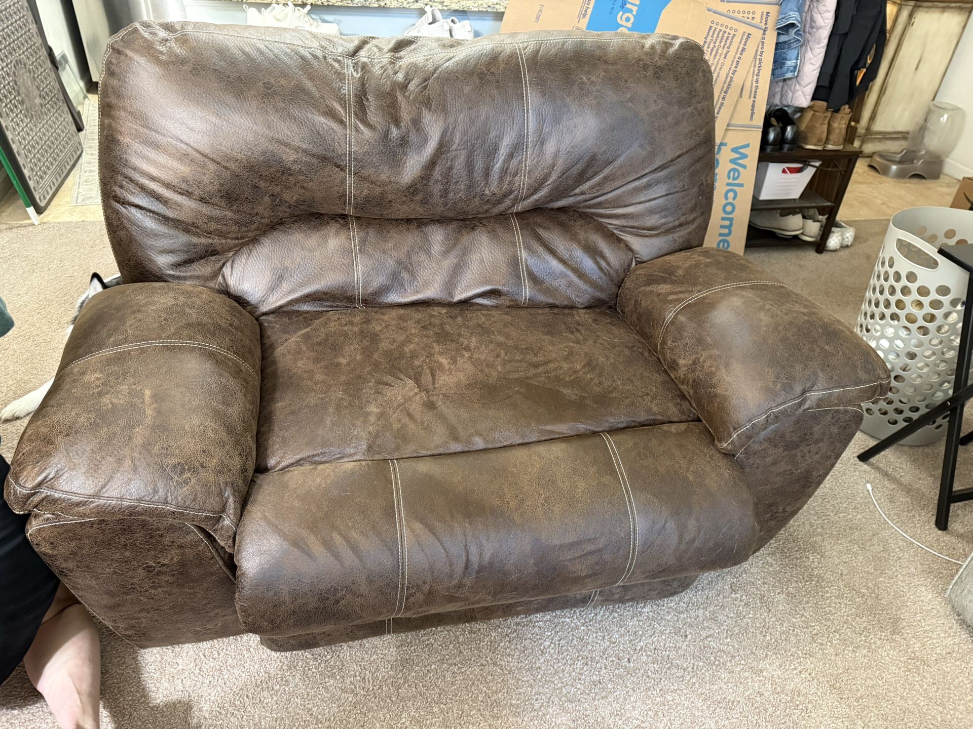 Faux Leather Sofa Seat