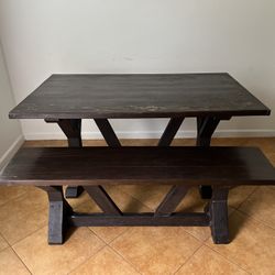 Solid Wood table & bench