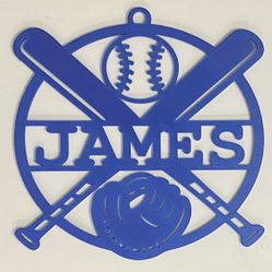 Custom 3d Printed Baseball Name Sign
