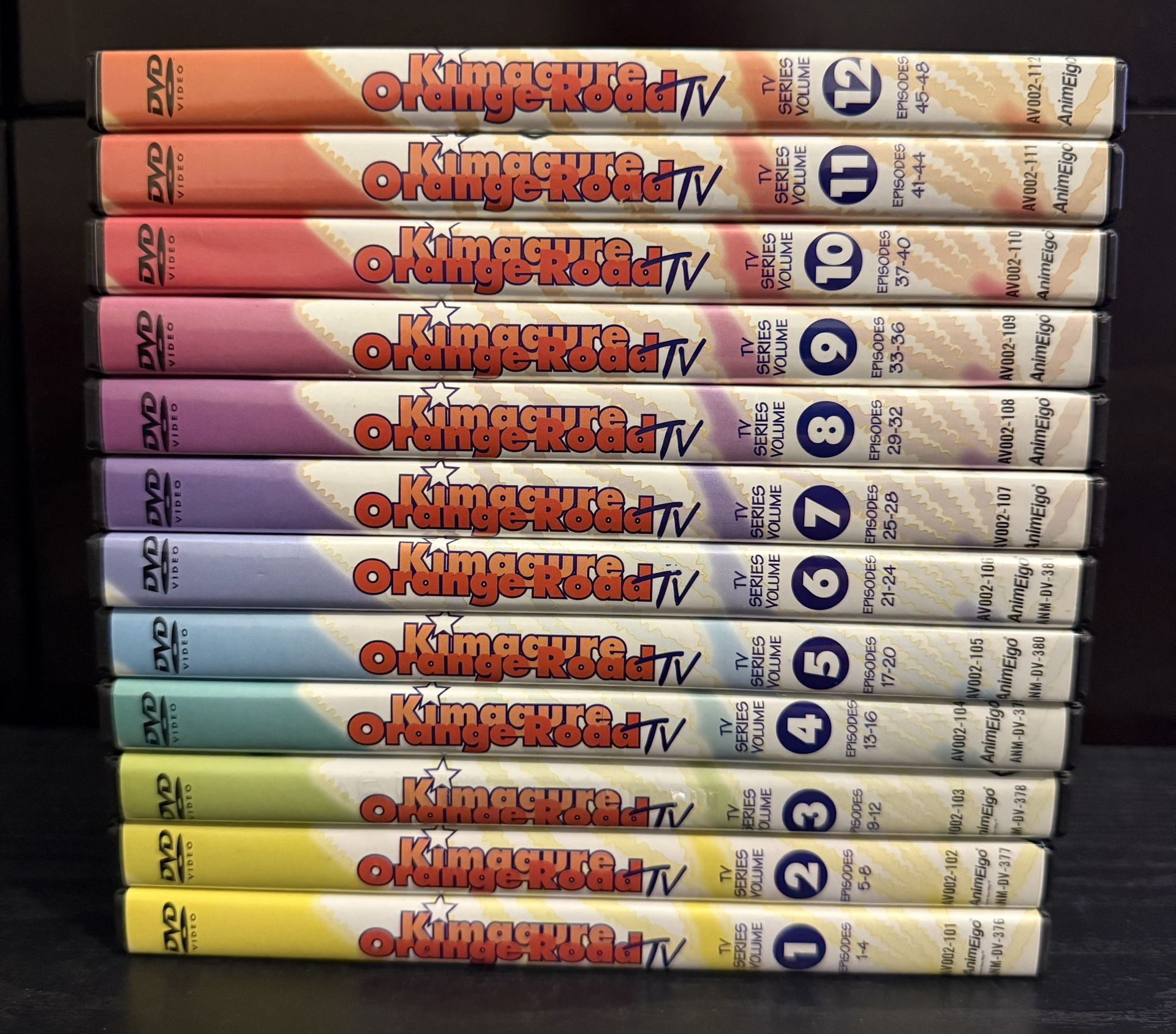 Kimagure Orange Road TV Complete 12-DVD Set Volumes 1-12  - Great Discs