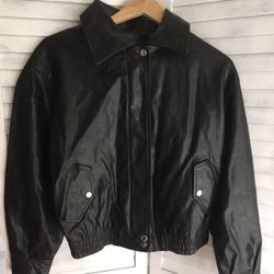 Black Bomber Jacket, Small 