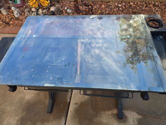 Glass Top Drafting Desk