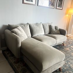 Velvet Gray Sofa