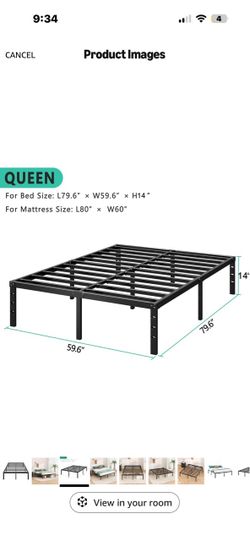 Queen platform frame