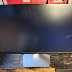 Dell S2421H flat panel 24” monitor, lcd cracked, no power cord, for parts/repair