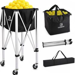 YooKoo Pickleball Basket with Lockable Wheels