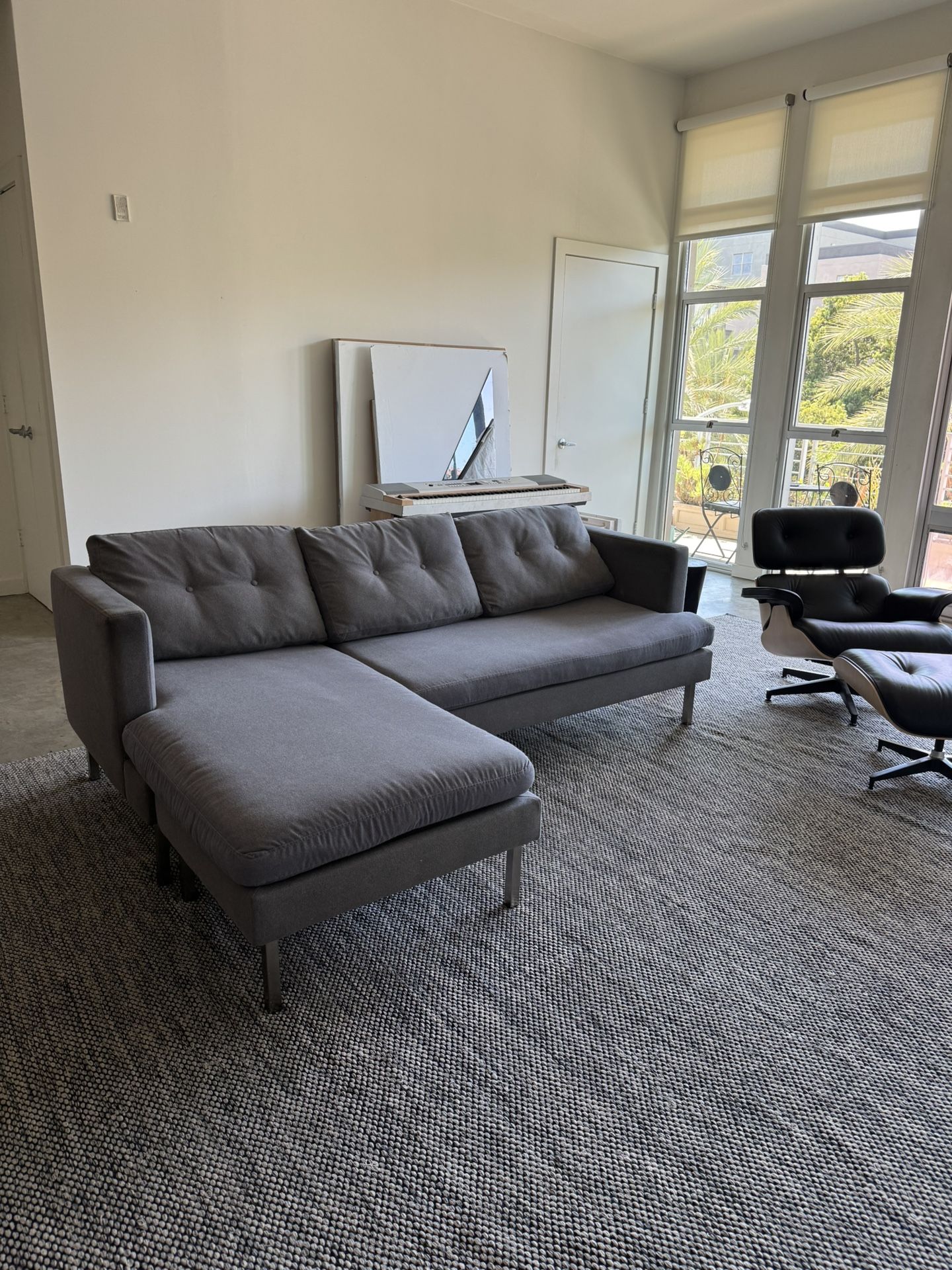 West Elm Sofa with Reversible Chaise — $200 OBO