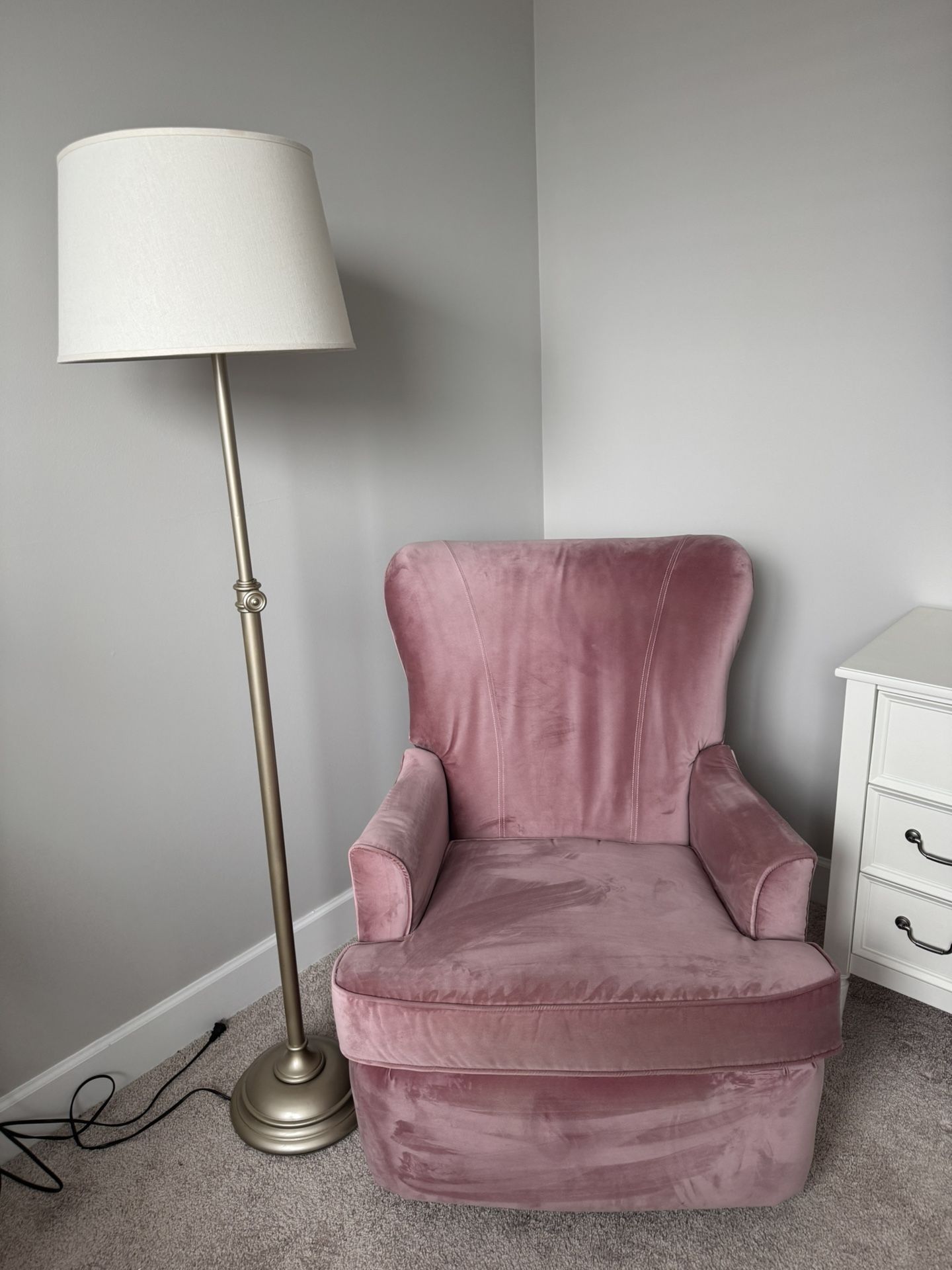 Pottery Barn Swivel Glider (Dark Rose)
