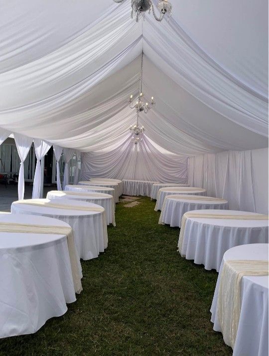 Tent Drapping Chairs And Tables 