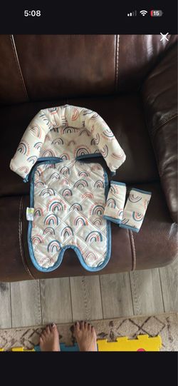 Baby head support/ strap cover set