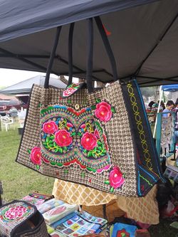 Embroidered Shoulder Bag