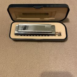 Pyle Pharm21 Chromatic Harmonica Stainless Steel With Case, Gently Used