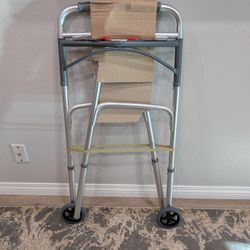 Deluxe Two Button Folding Adjustible Height Walker