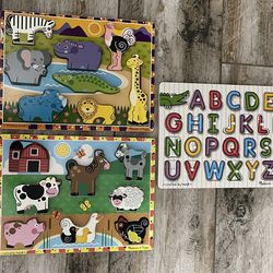 3 Melissa & Doug Puzzles