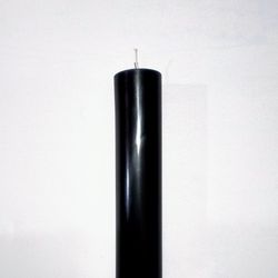 Handmade Black Pillar Candle 28" - Elegant Centerpiece for Any Occasion OD 1.95"