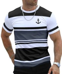 Black and White Men's Summer T-shirt  M,L