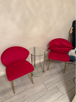 Red Velvet Chairs