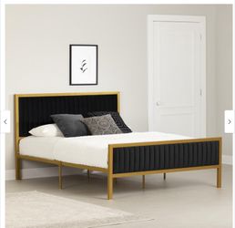 Black black velvet king size headboard and footboard new