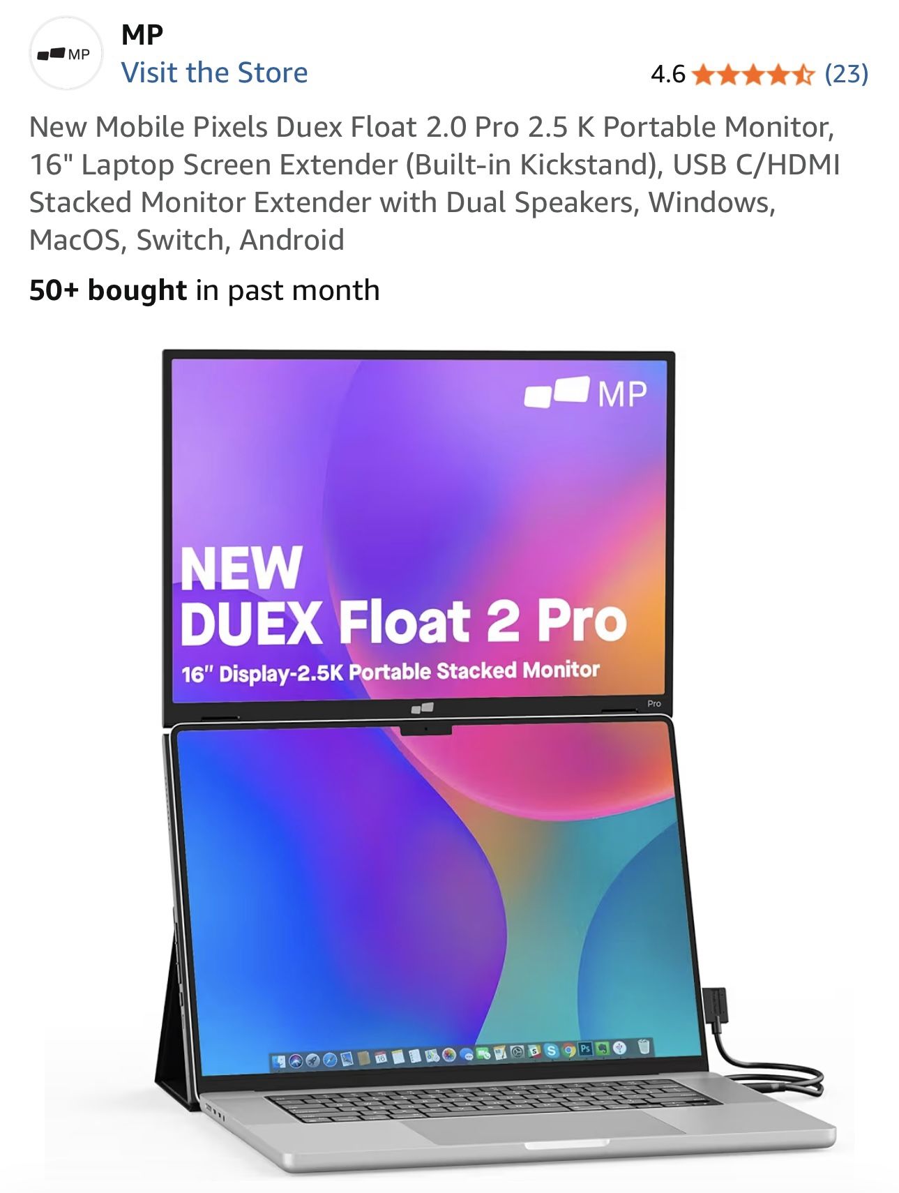 Mobile Pixels Duex Float 2 Pro Portable Monitor