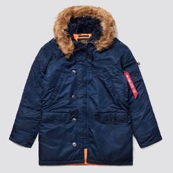 N3-B Military Winter Parka, Large, Slim Fit, Alpha Industries , Excellent Condition 