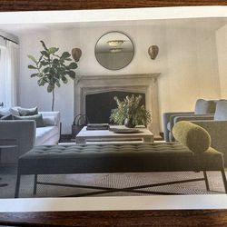 Four hands Vina round mirror antique iron frame – Hutton collection – designer