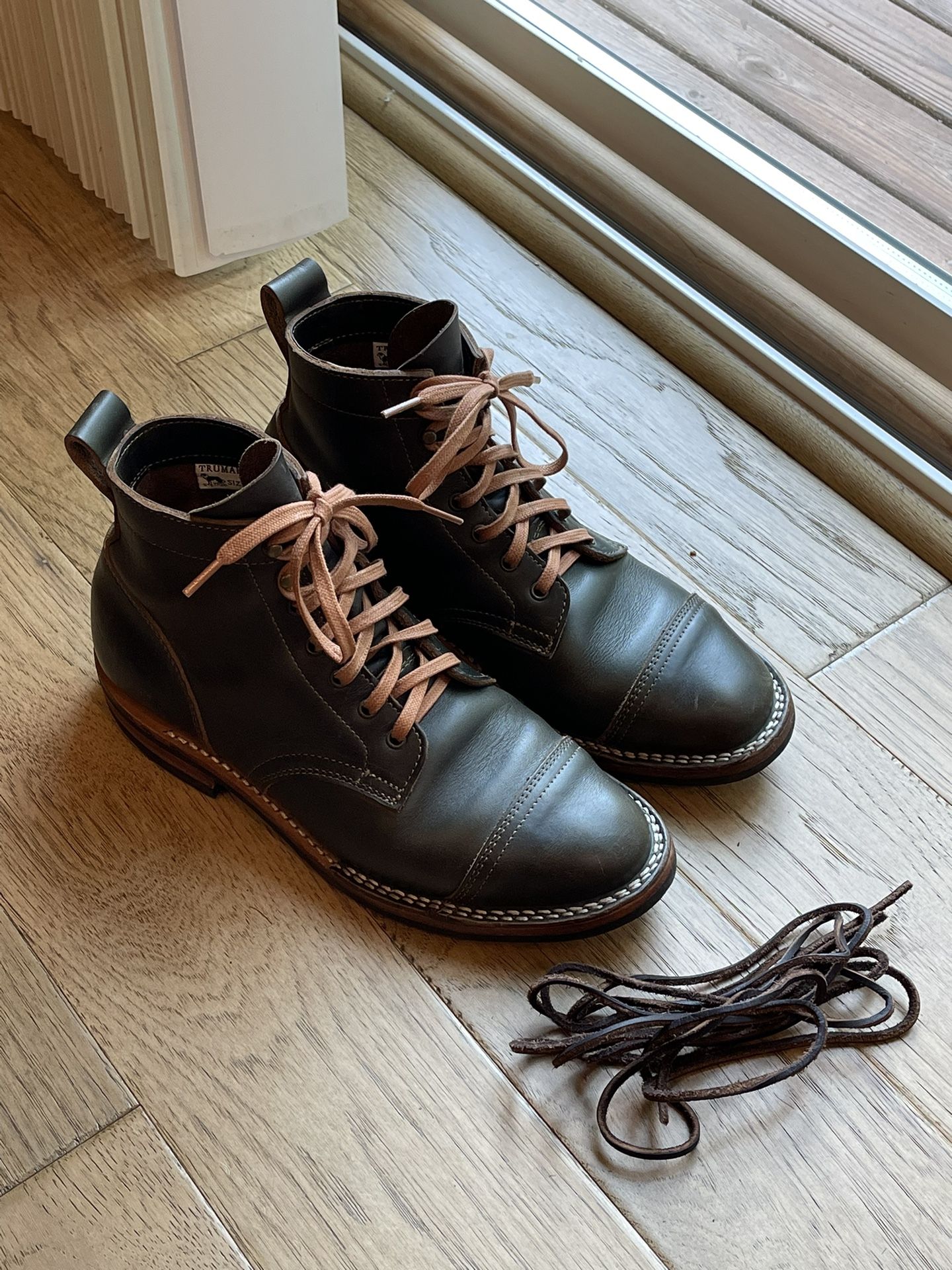 Truman Boots Dark Green Cap toe